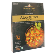 Minute Chef- Ready to Eat Aloo Mutter,  300g