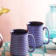 Add some uniqueness with Blue Marble Stoneware Mugs in your Shake part